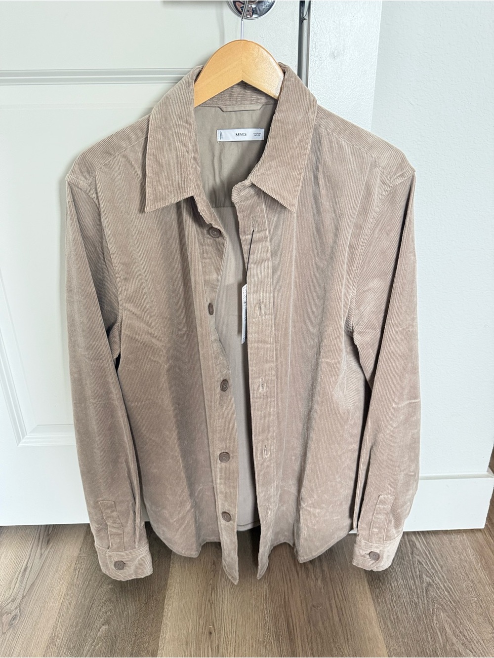 Mango Men’s Taupe Corduroy Shirt Jacket - Light Brown